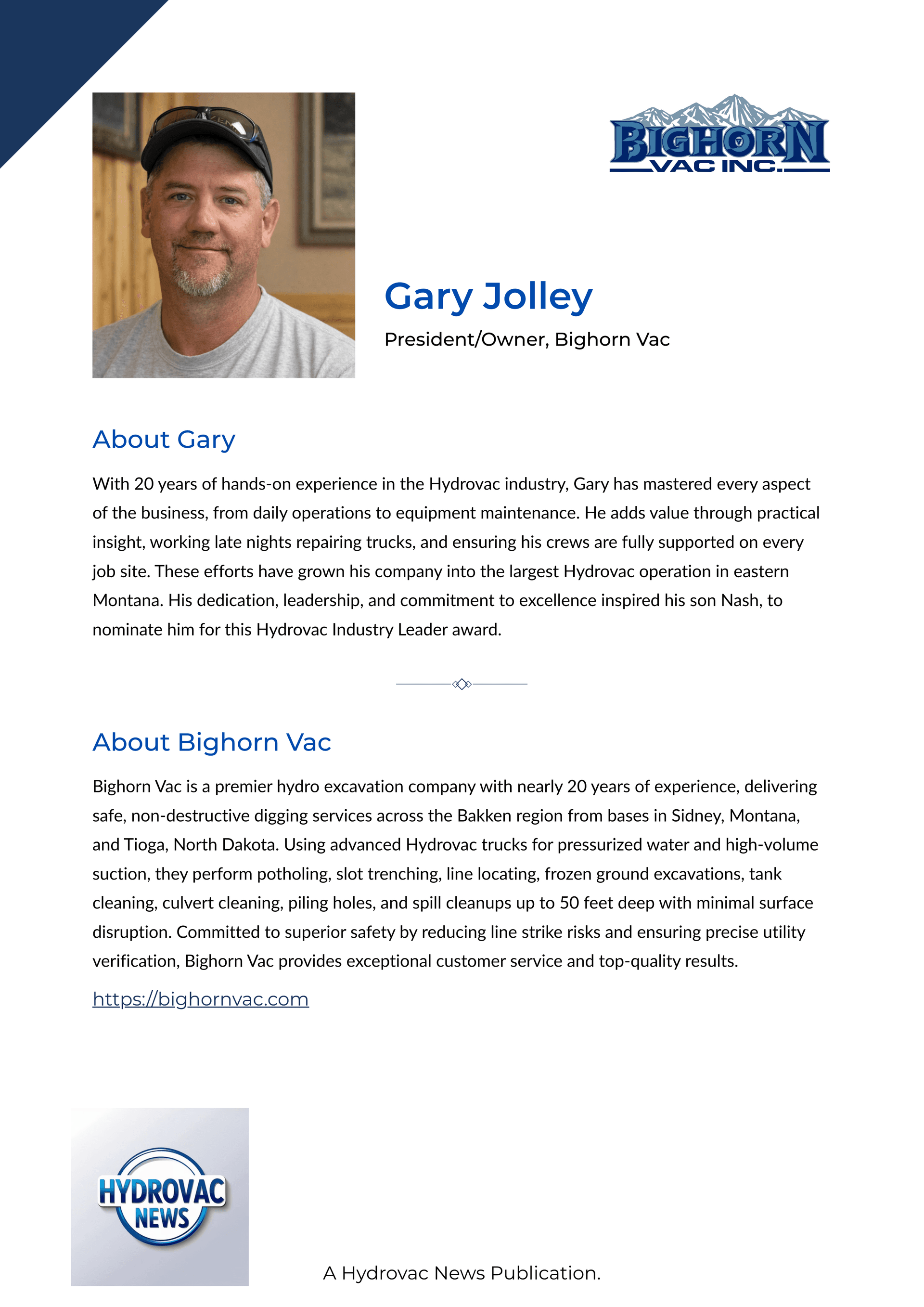 Gary Jolley - Bighorn Vac
