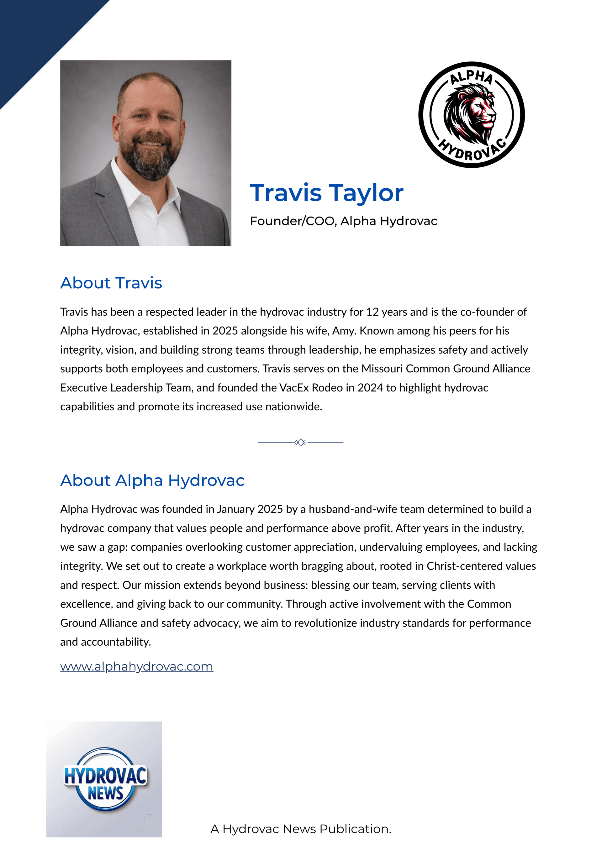 Travis Taylor - Alpha Hydrovac