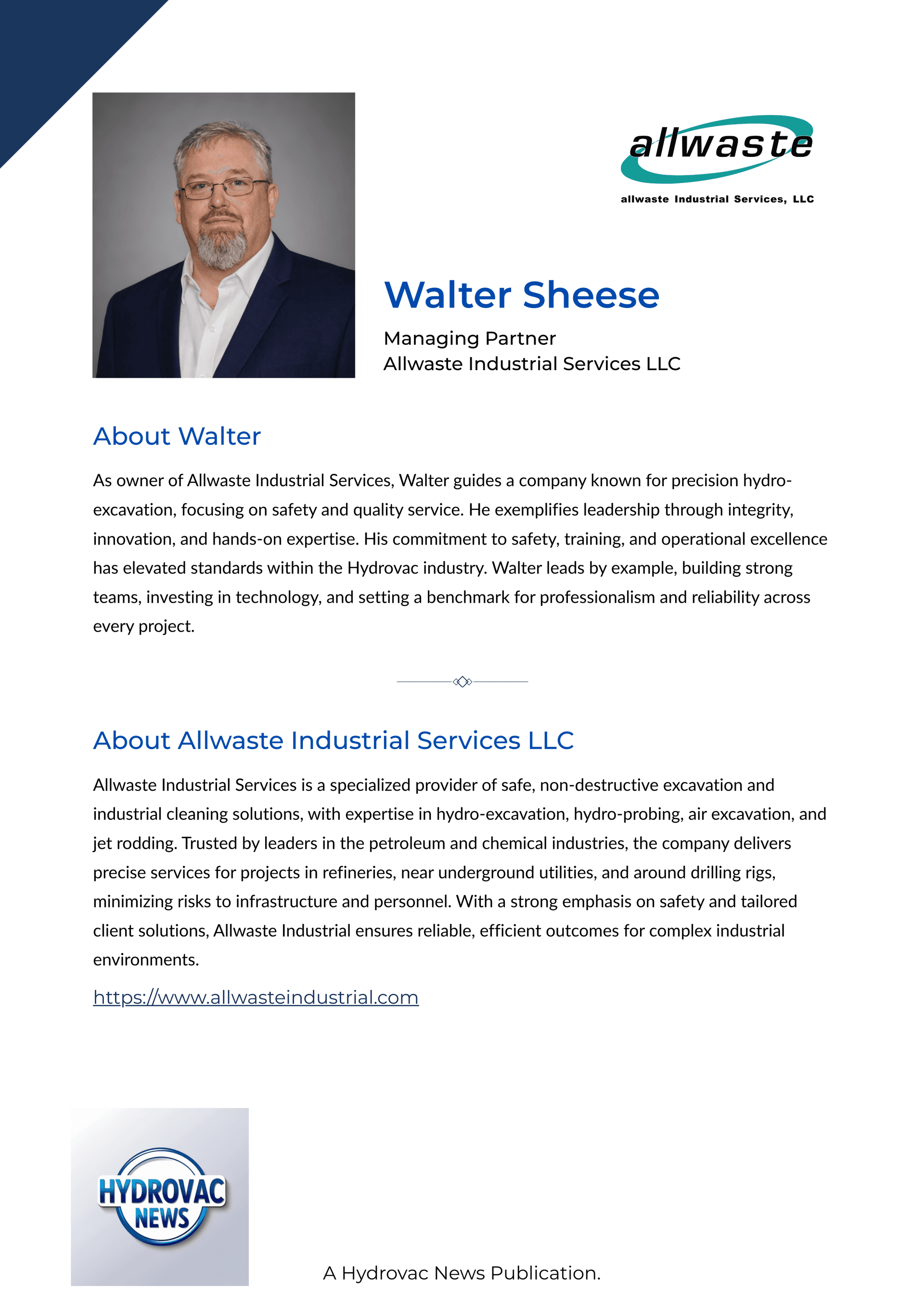 Walter Sheese - Allwaste Industrial Services LLC