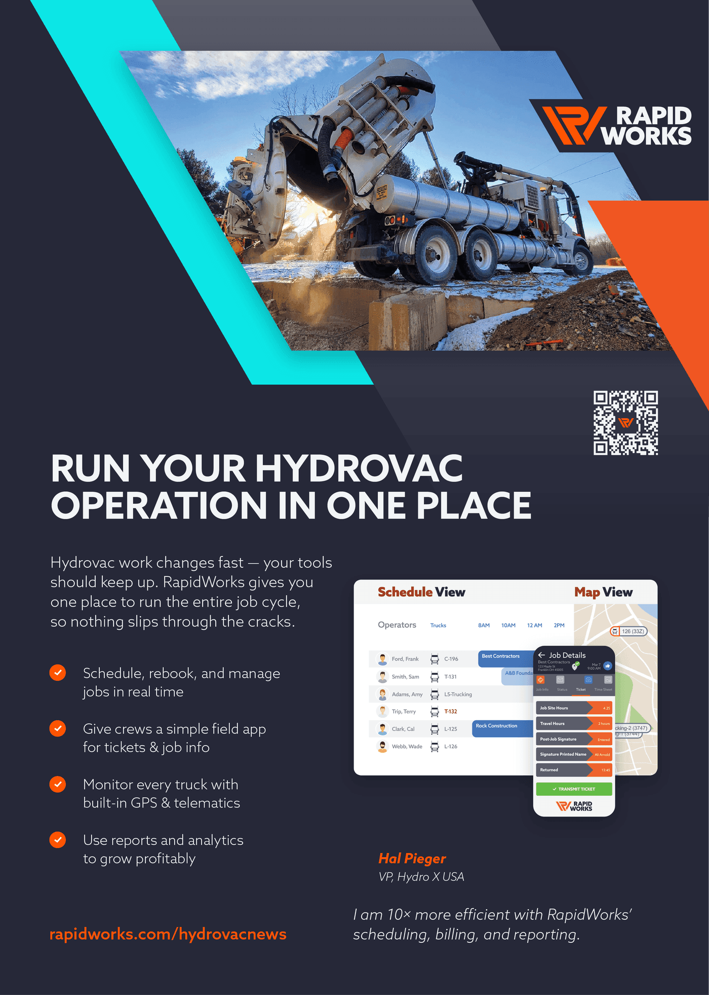 RapidWorks - Field Service Software for Hydrovac Contractors